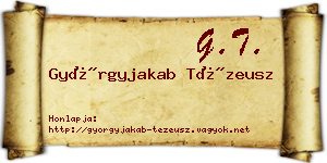 Györgyjakab Tézeusz névjegykártya